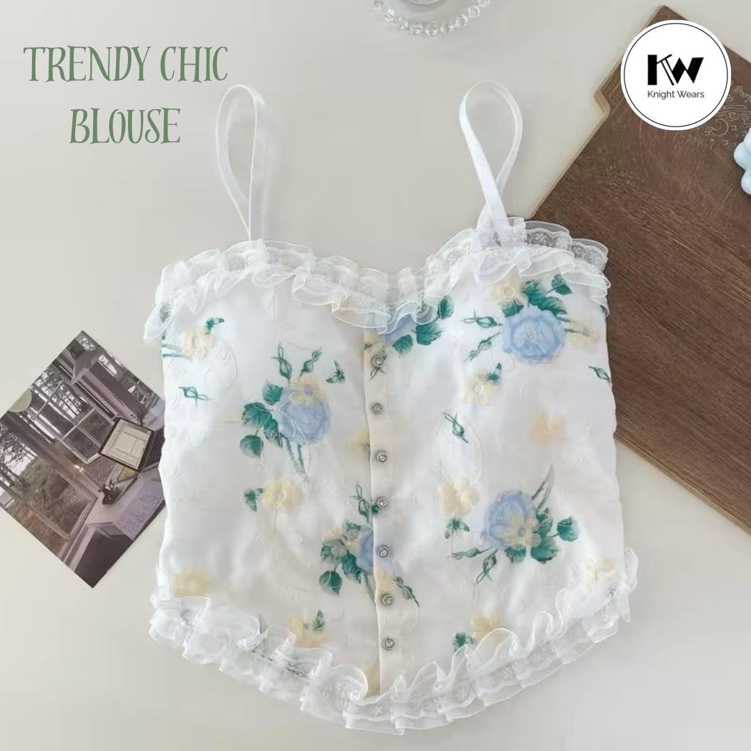 Trendy Chic Blouse- Floral