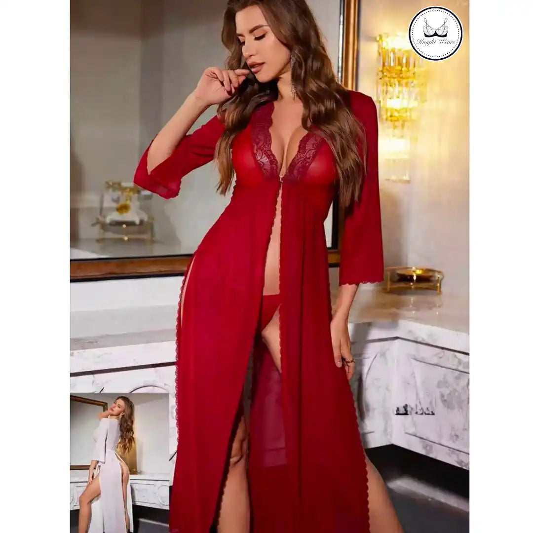 Scarlet Lace Robe
