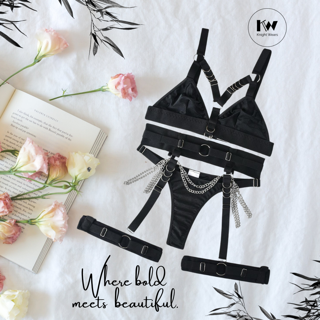 Midnight Chains Strappy Lingerie