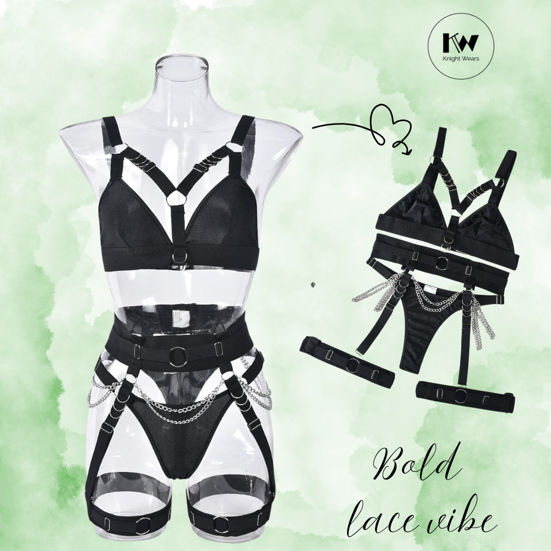 Midnight Chains Strappy Lingerie