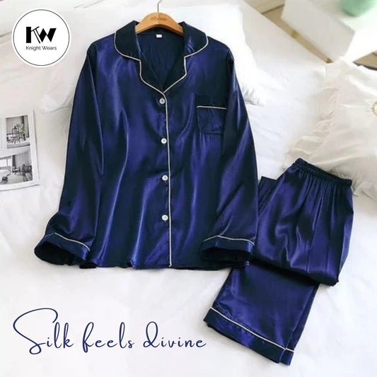 2 Pc Silk PJ Set women’s nightwear Pakistan