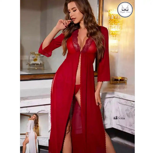 Scarlet Lace Robe