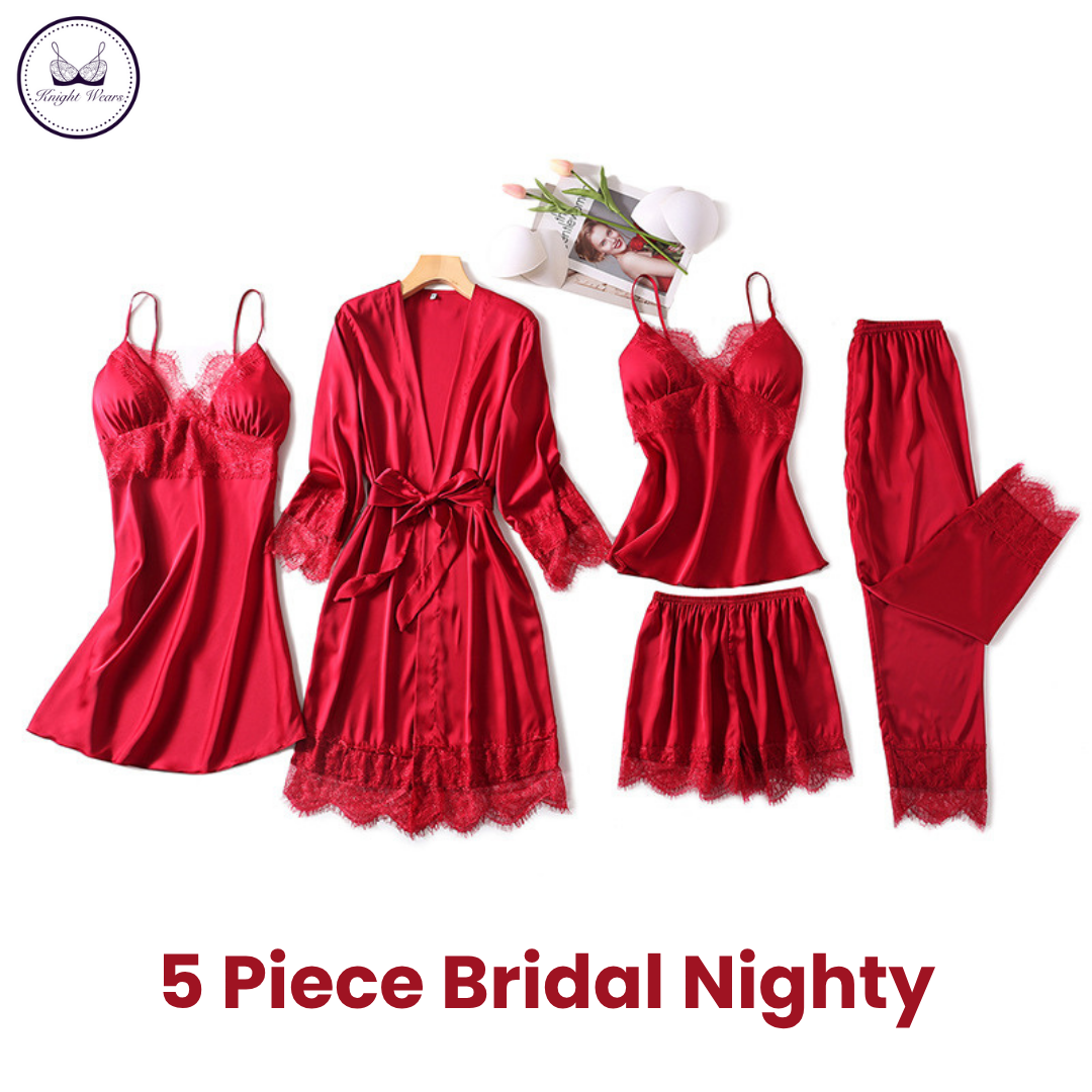 Royal 5 Piece Bridal Nighty Set