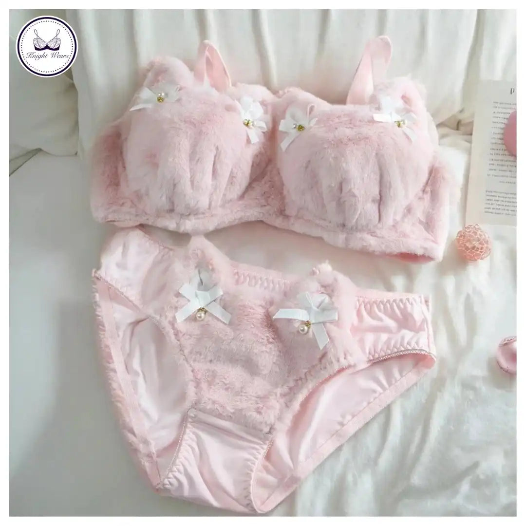 Soft furry cozy bra & panty set – Knight Wears Pakistan