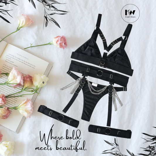 Midnight Chains Strappy Lingerie