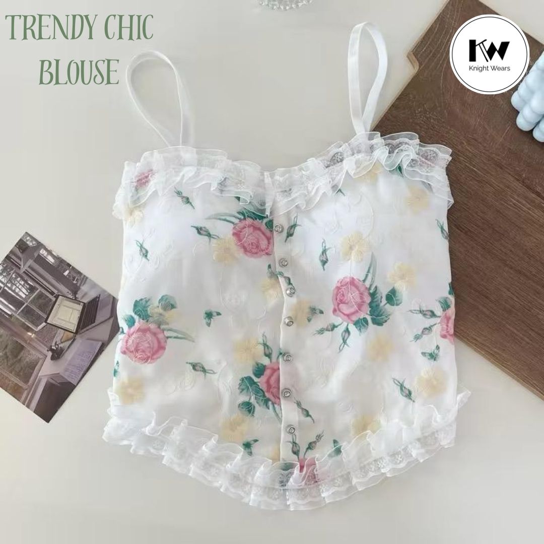 Trendy Chic Blouse- Floral