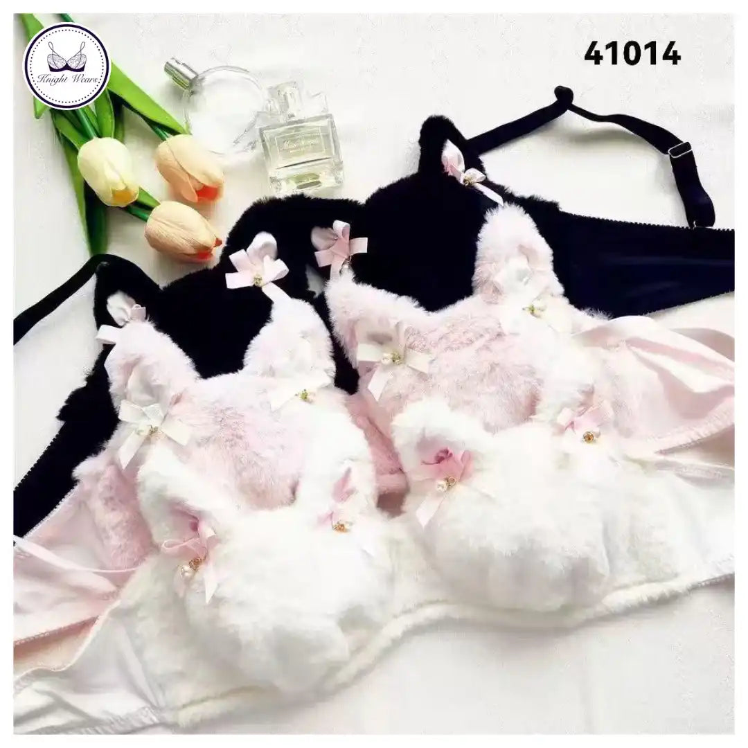 Soft furry cozy bra & panty set – Knight Wears Pakistan