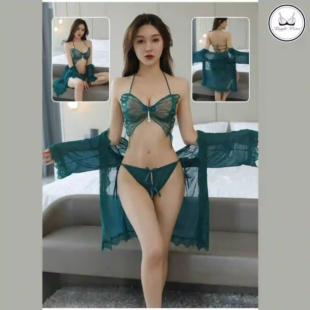 Butterfly Robe Lingerie Set