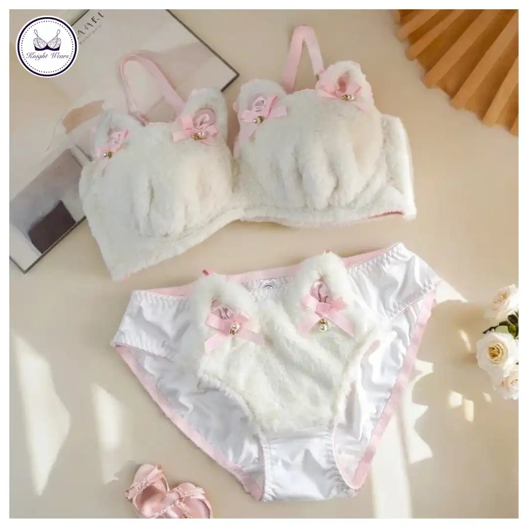 Soft furry cozy bra & panty set – Knight Wears Pakistan
