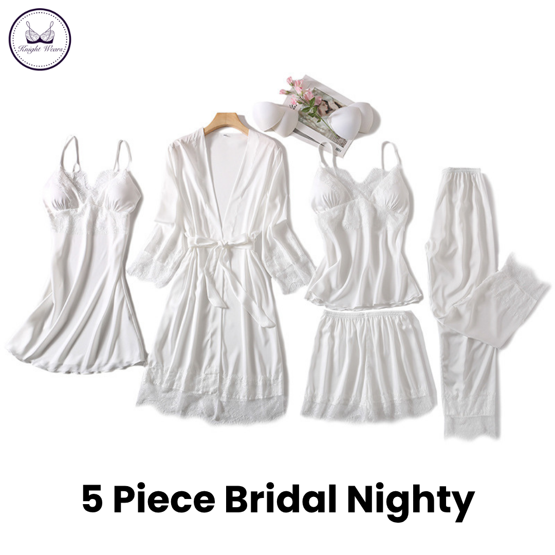Royal 5 Piece Bridal Nighty Set