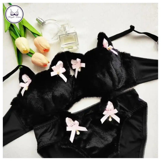 Soft furry cozy bra & panty set – Knight Wears Pakistan