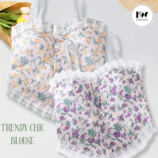 Trendy Chic Blouse- Floral
