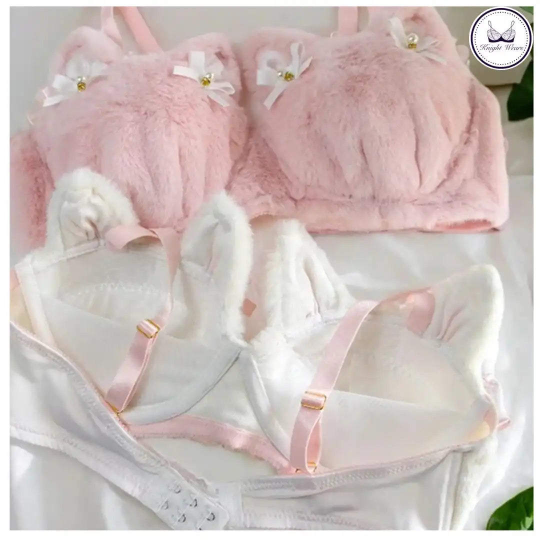 Soft furry cozy bra & panty set – Knight Wears Pakistan