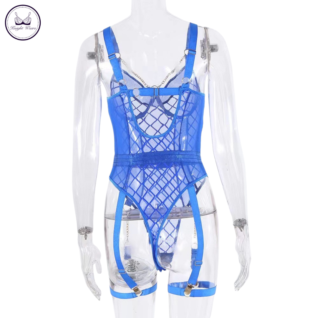 Deep V Mesh Bodysuit