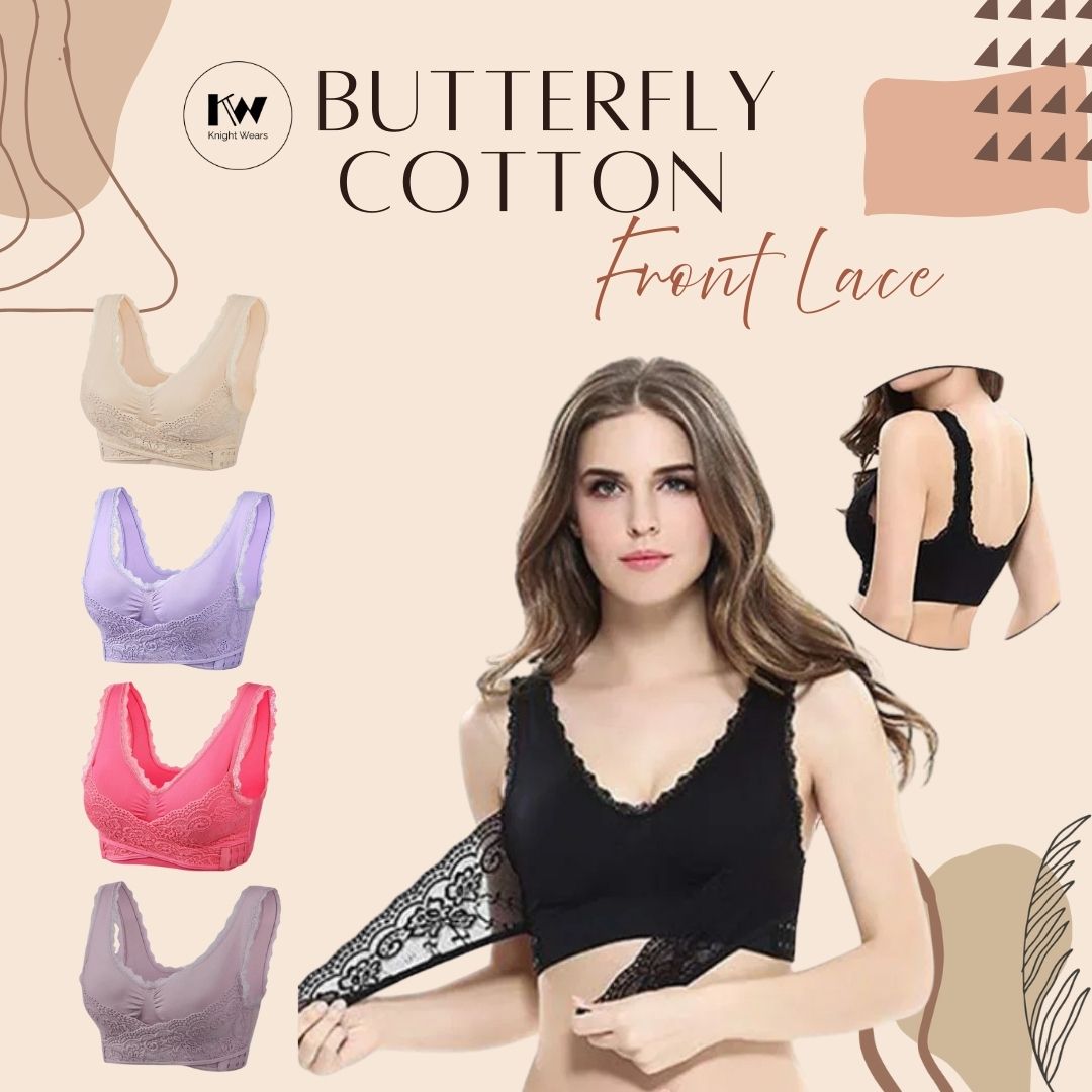 Butterfly Cotton Front Lace