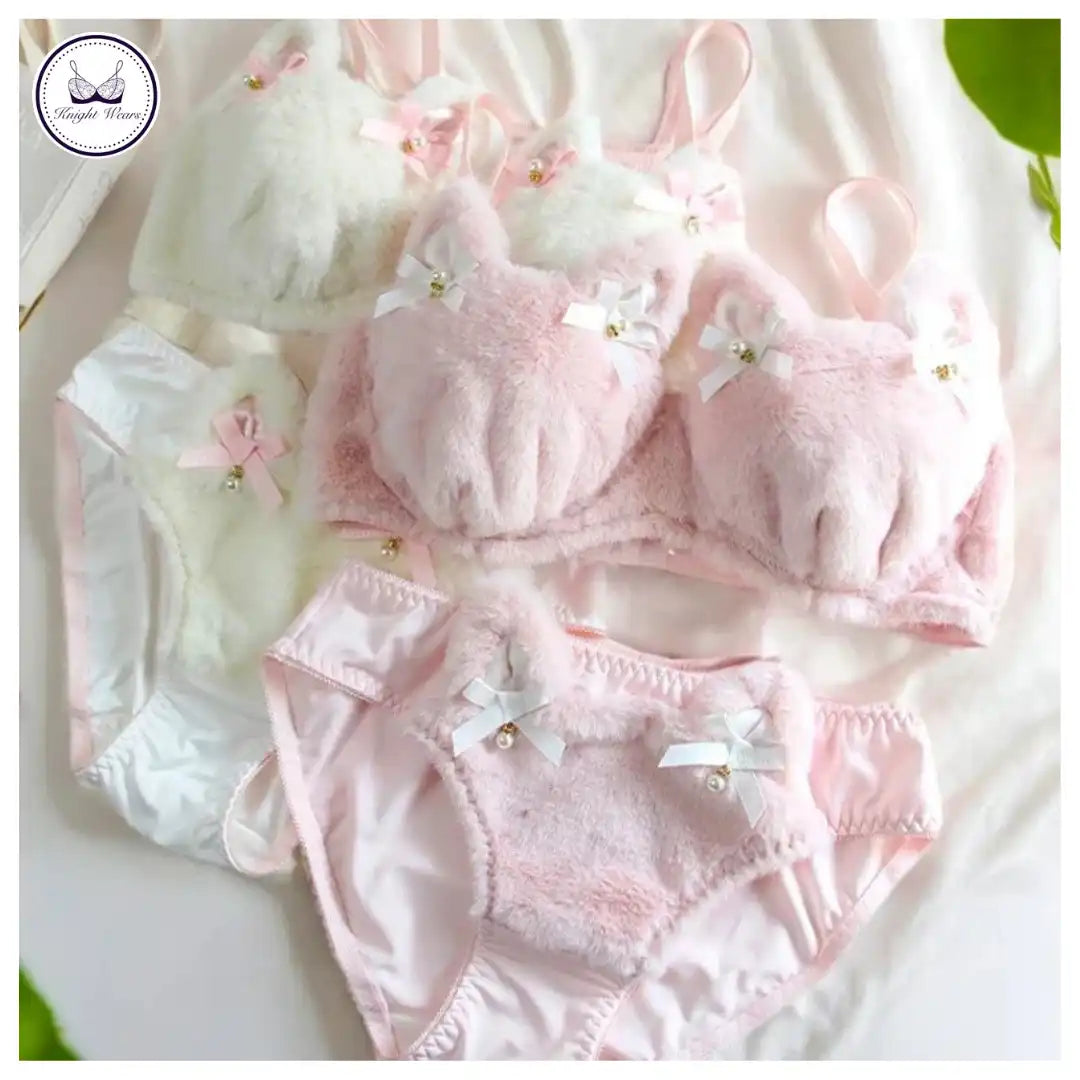 Soft furry cozy bra & panty set – Knight Wears Pakistan